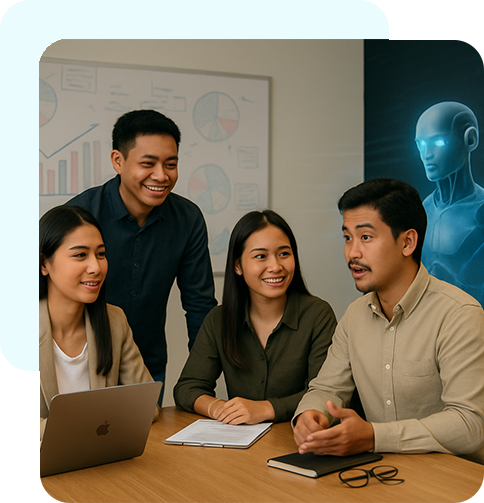 AI working illustration